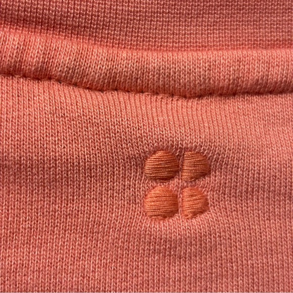 Sweaty Betty After Class Longline Crew Neck Sweatshirt in Melon Pink - Picture 9 of 13